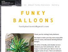Tablet Screenshot of funkyballoons.ie